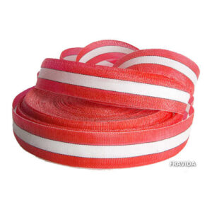 Cinta demarcatoria tejida blanco/rojo 50 mm x 100 mts