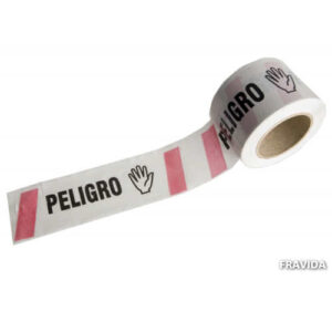 Cinta lámina rojo/blanco 80 mm x 200 mts